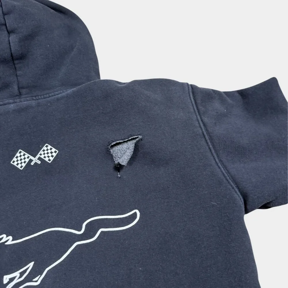 Zara Ford Mustang Hoodie Kids 13-14 164 Black Pullover Sweatshirt Streetwear - Picture 12 of 12